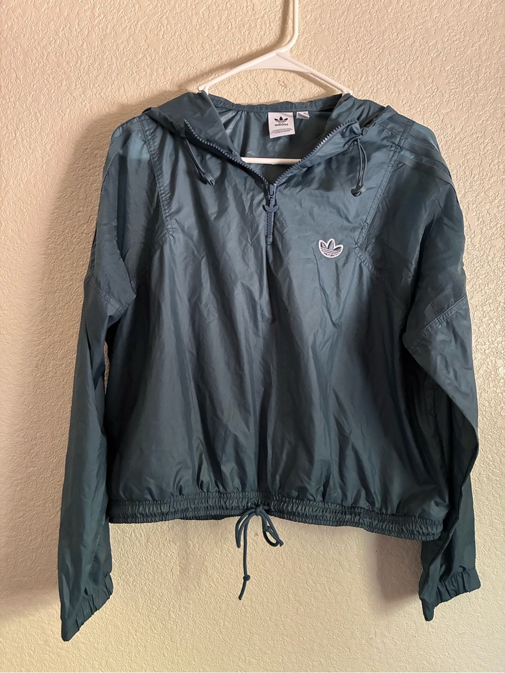adidas Women's Half-Zip Hooded Windbreaker